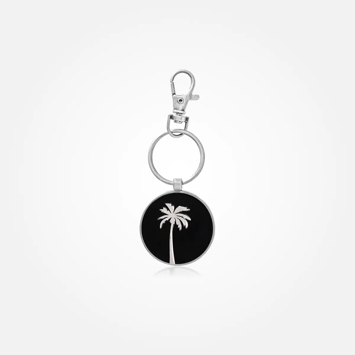 Coconut Palm Round Keychain