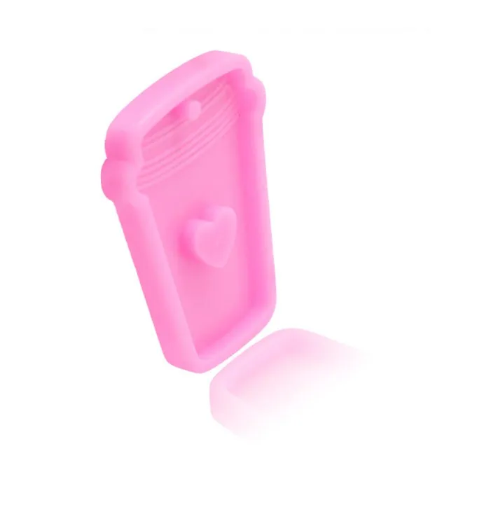 Coffee Cup Mold -  Love Heart Java Shiny Pink Silicone Mold Resin Epoxy Mold Keychain Key Chain Crafts Jewelry Making Supplies Polymer Clay