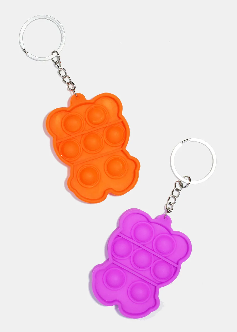 Colorful Bear Push Pop Keychain