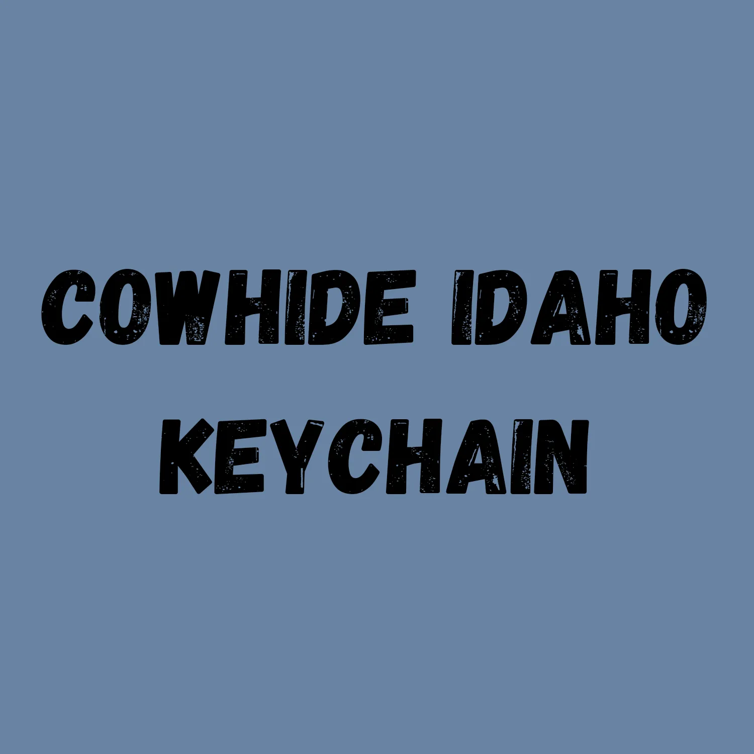 Cowhide Idaho Keychain