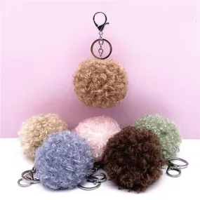 Curly cute Doll Unique Keychains - Plush Pom-Pom - k4212