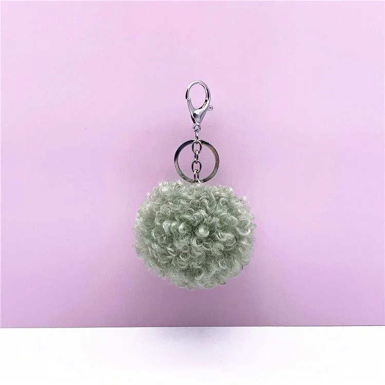 Curly cute Doll Unique Keychains - Plush Pom-Pom - k4212