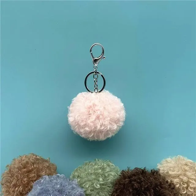 Curly cute Doll Unique Keychains - Plush Pom-Pom - k4212