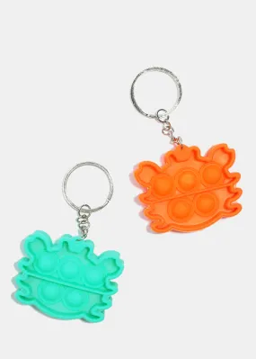 Cute Crab Push Pop KeyChain