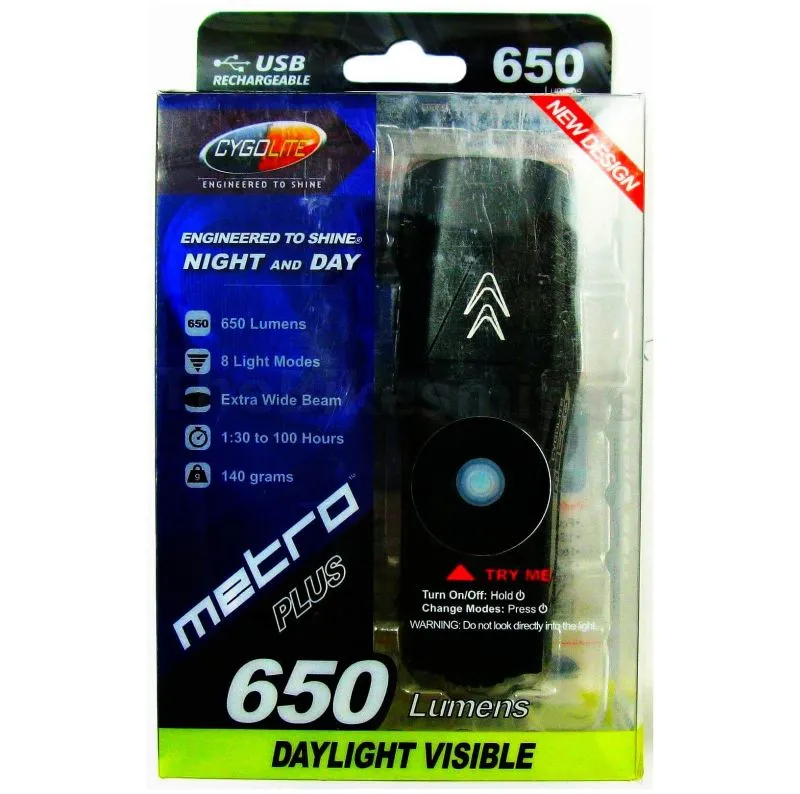 Cygolite Metro Plus 650 Lumen Rechargeable Headlight