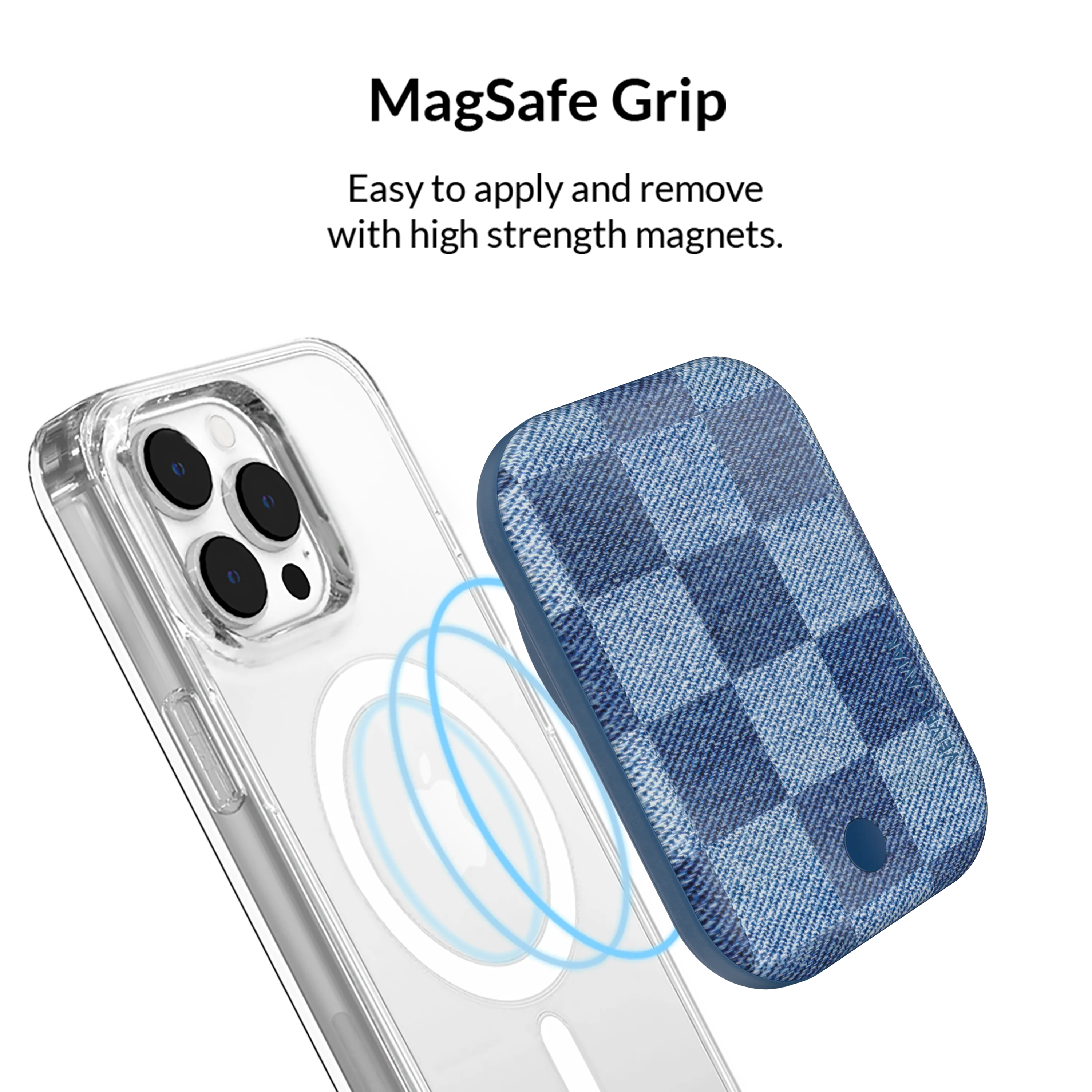 Denim Vibe Checkered MagSafe Battery Power Pack