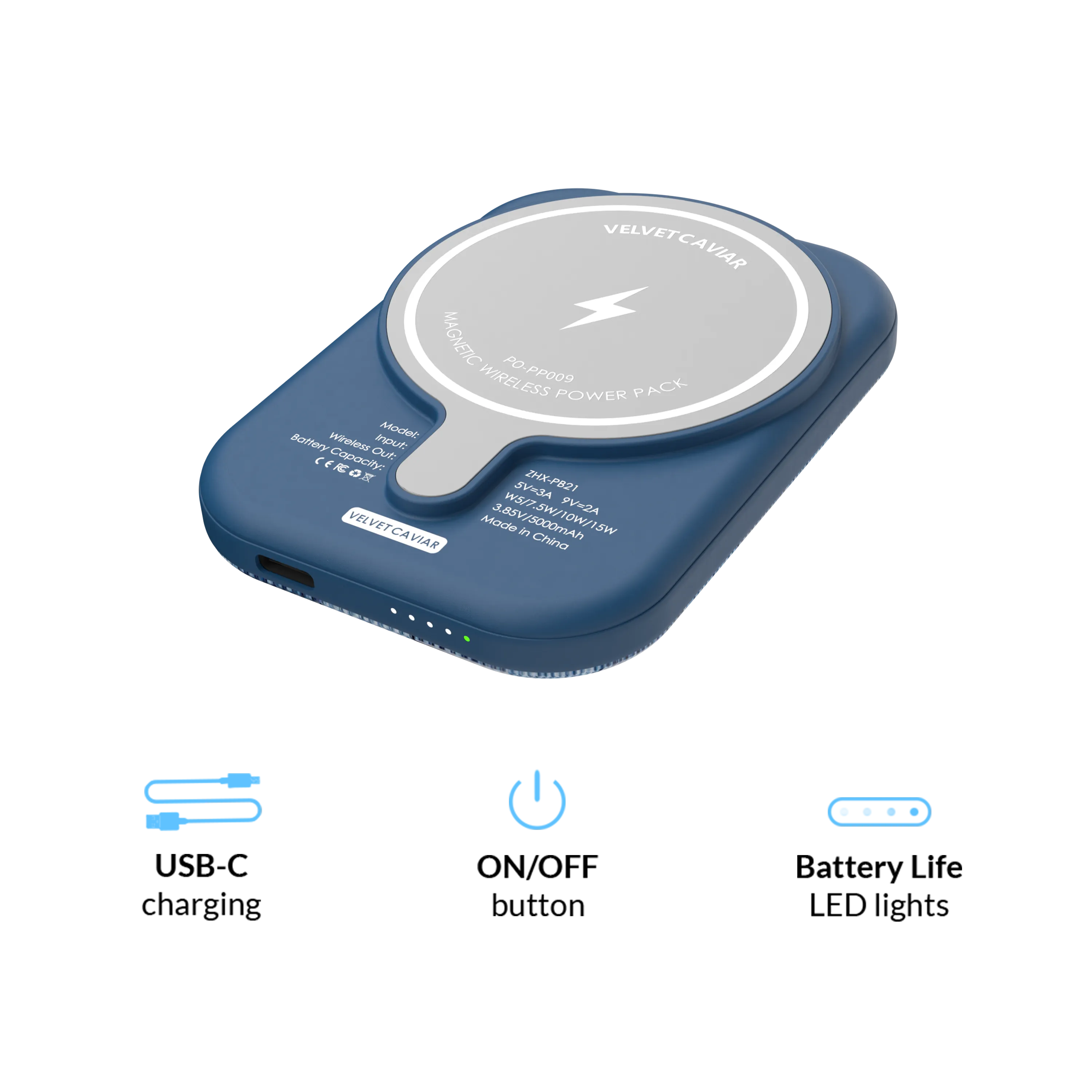 Denim Vibe Checkered MagSafe Battery Power Pack