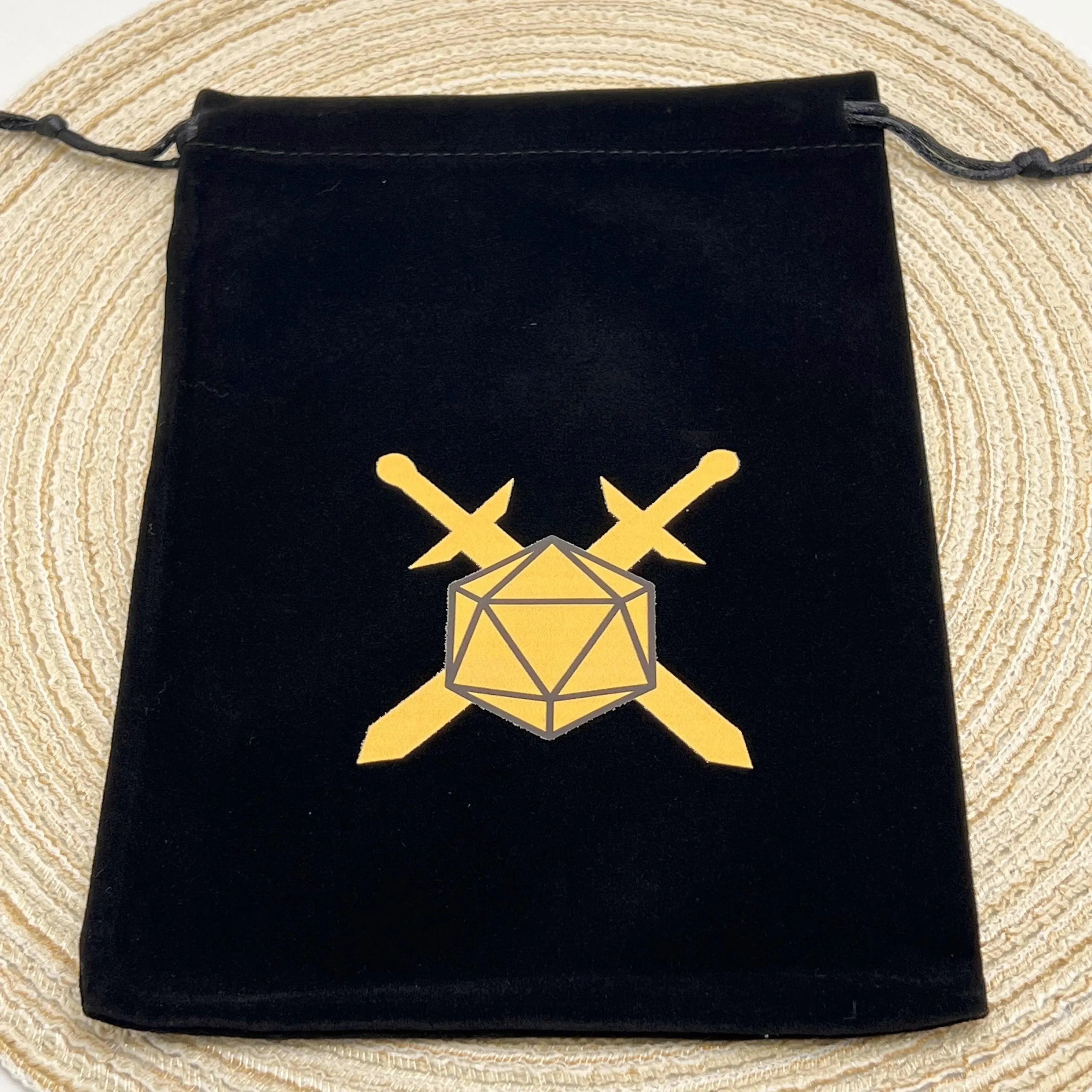 Dice Bag I D20 | Velvet Drawstring Pouch