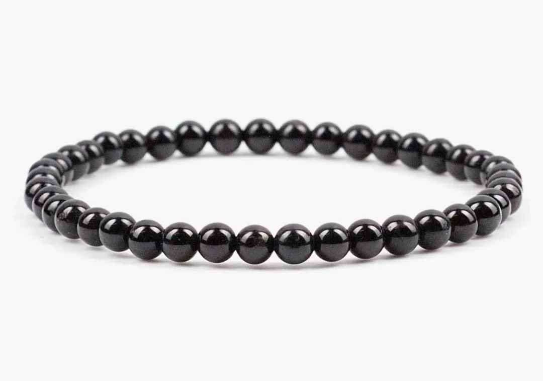 ENERGY BEADS - 4 MM - BLACK TOURMALINE