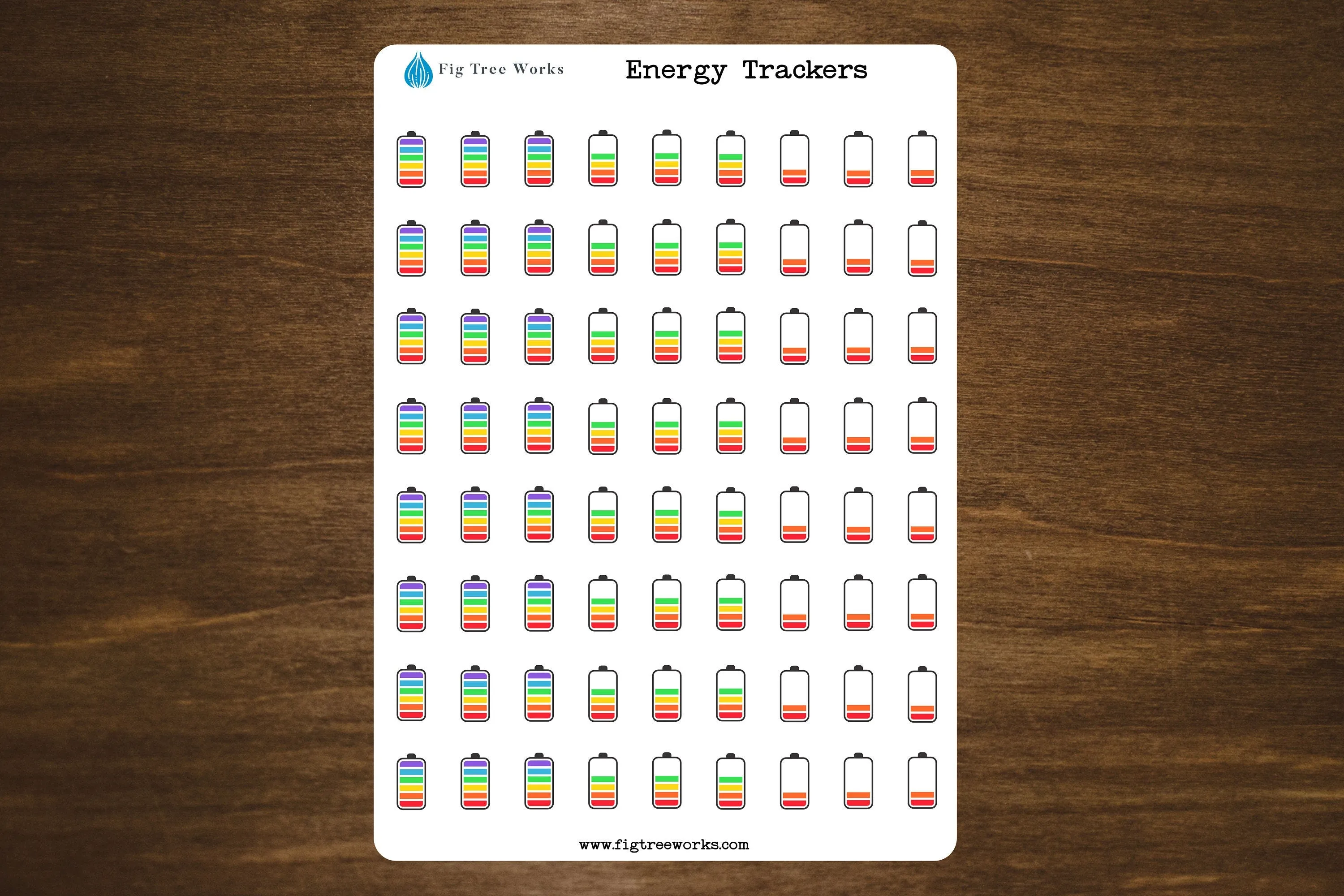 Energy Trackers Sticker Sheet