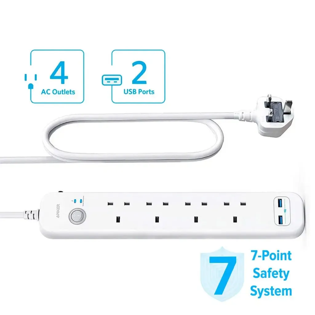 Extension Cord with USB Extension Socket Power Strip A9141