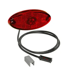 Flatpoint II Red LED REar Marker Lamp with Reflector and 0.5m Flat Cable.