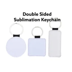 FREE GIFTDouble sided leather sublimation keychains