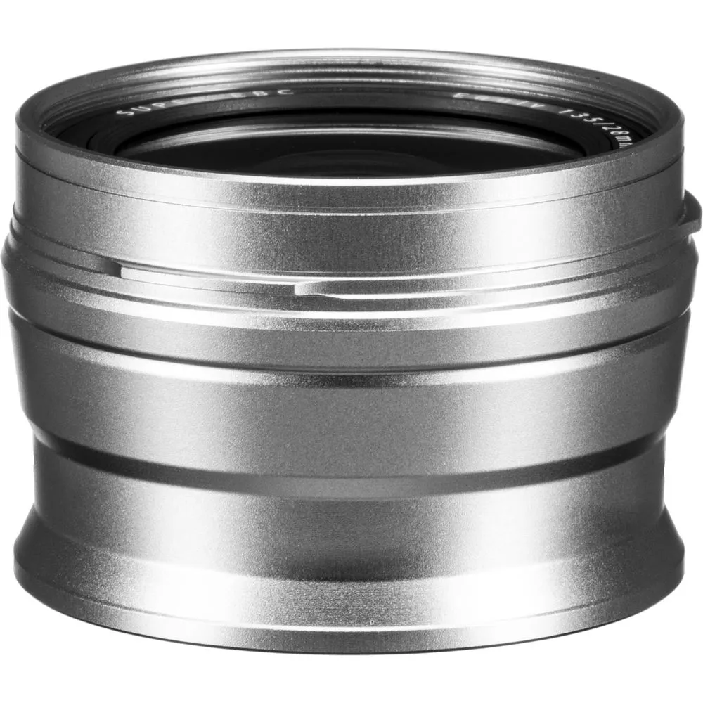 FUJIFILM X100VI Silver Camera With Wide Conversion Lens