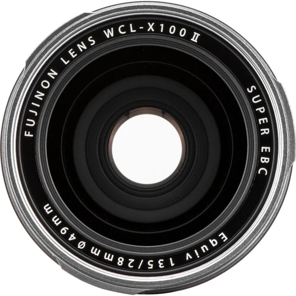 FUJIFILM X100VI Silver Camera With Wide Conversion Lens