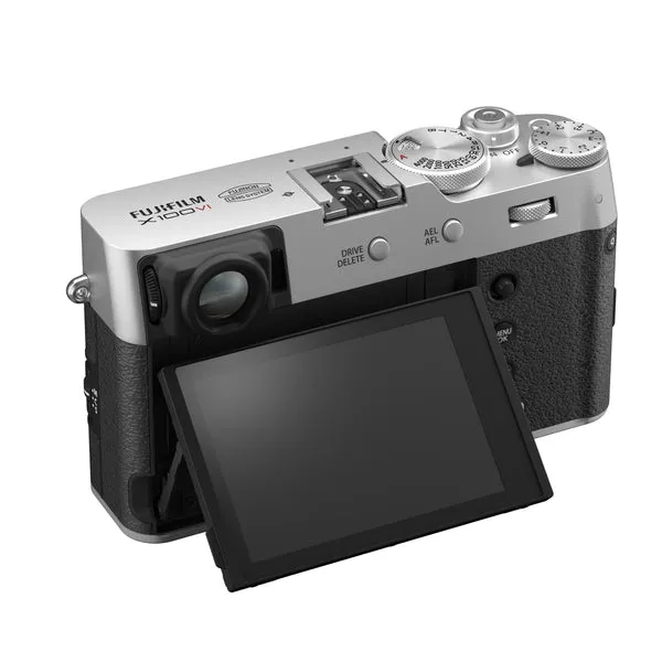 FUJIFILM X100VI Silver Camera With Wide Conversion Lens