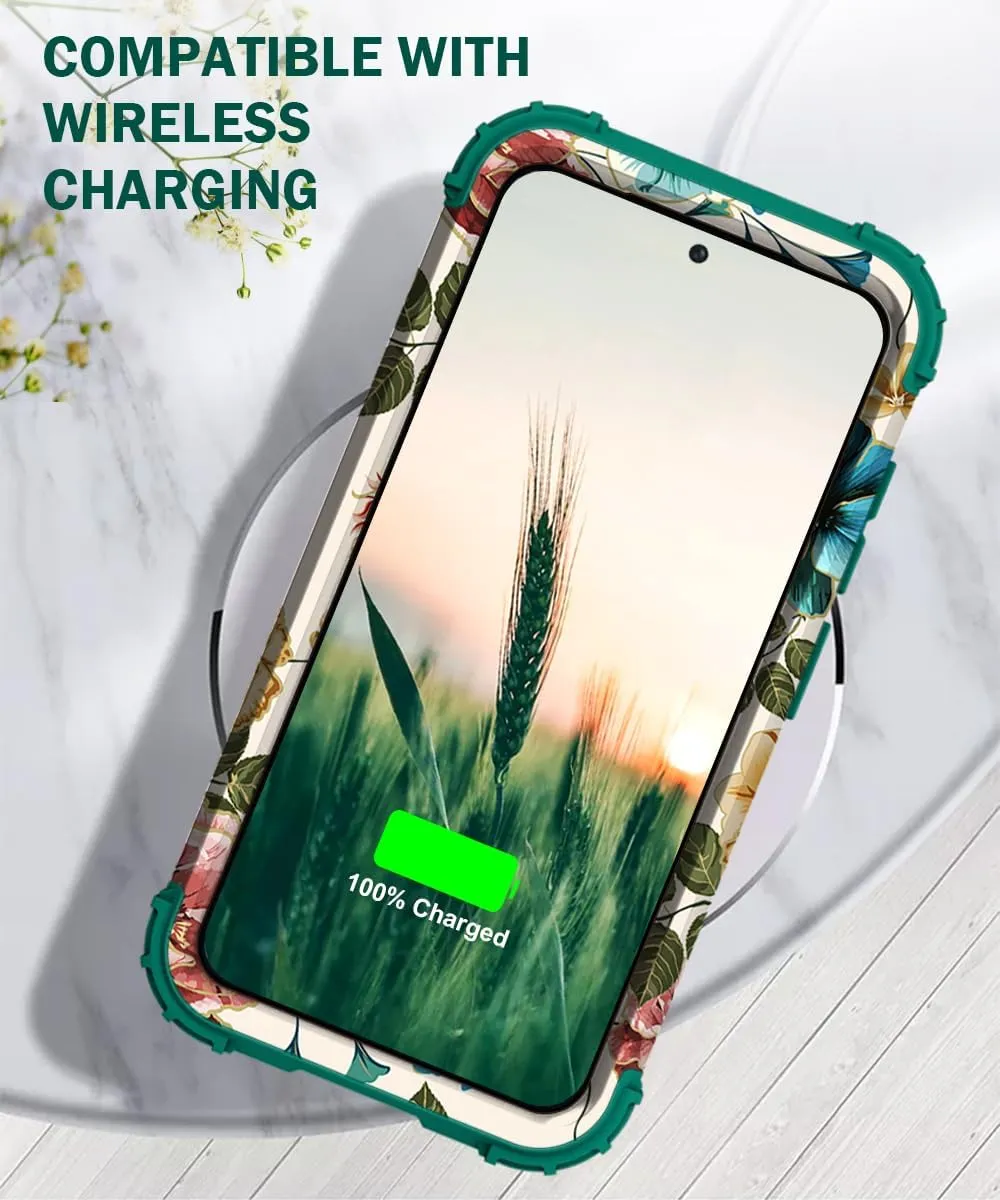 Galaxy S24 Rubber Bumper Hard Plastic Hybrid Protective Case