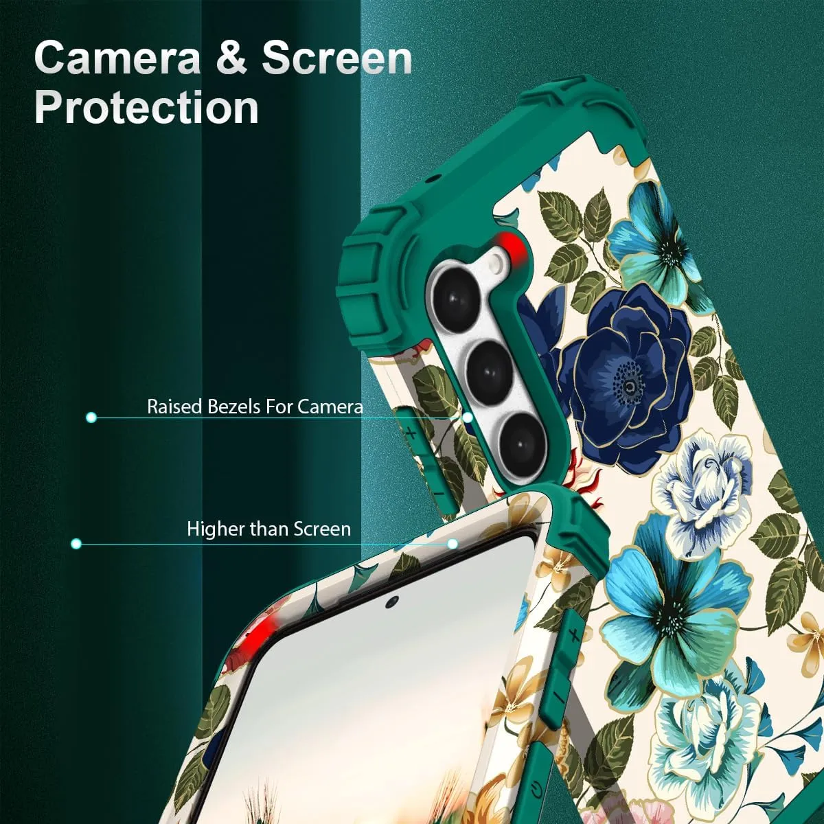 Galaxy S24 Rubber Bumper Hard Plastic Hybrid Protective Case