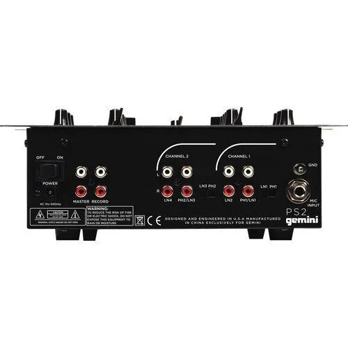 Gemini PS2 Professional 2-Channel DJ Mixer