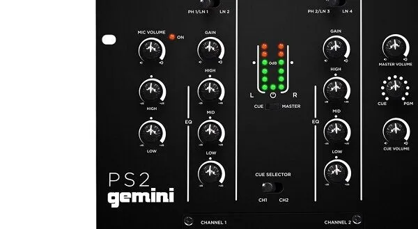 Gemini PS2 Professional 2-Channel DJ Mixer