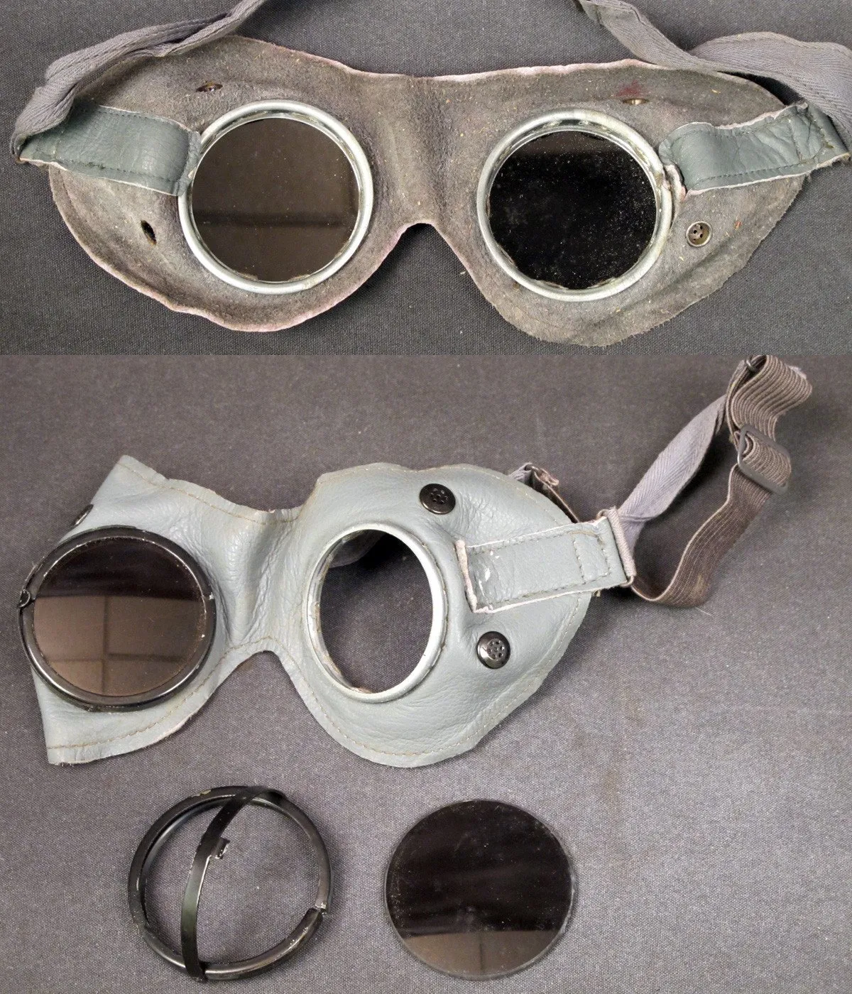 German WW2 Mountain & Motorized Troop Goggles: Carl Zeiss- Umbral