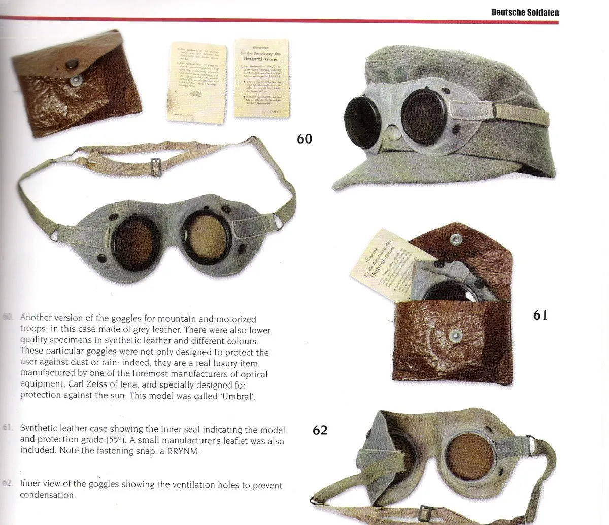 German WW2 Mountain & Motorized Troop Goggles: Carl Zeiss- Umbral