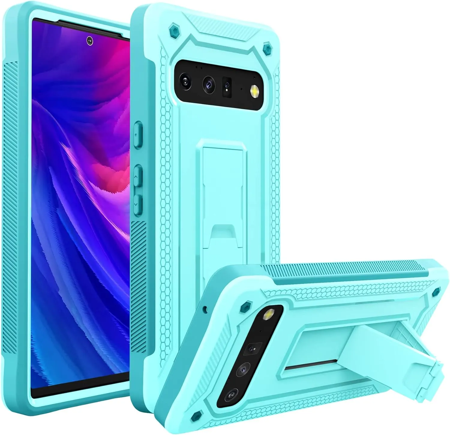 Google Pixel 6 Pro Case Kickstand Military Grade Shockproof Protective Cover Case