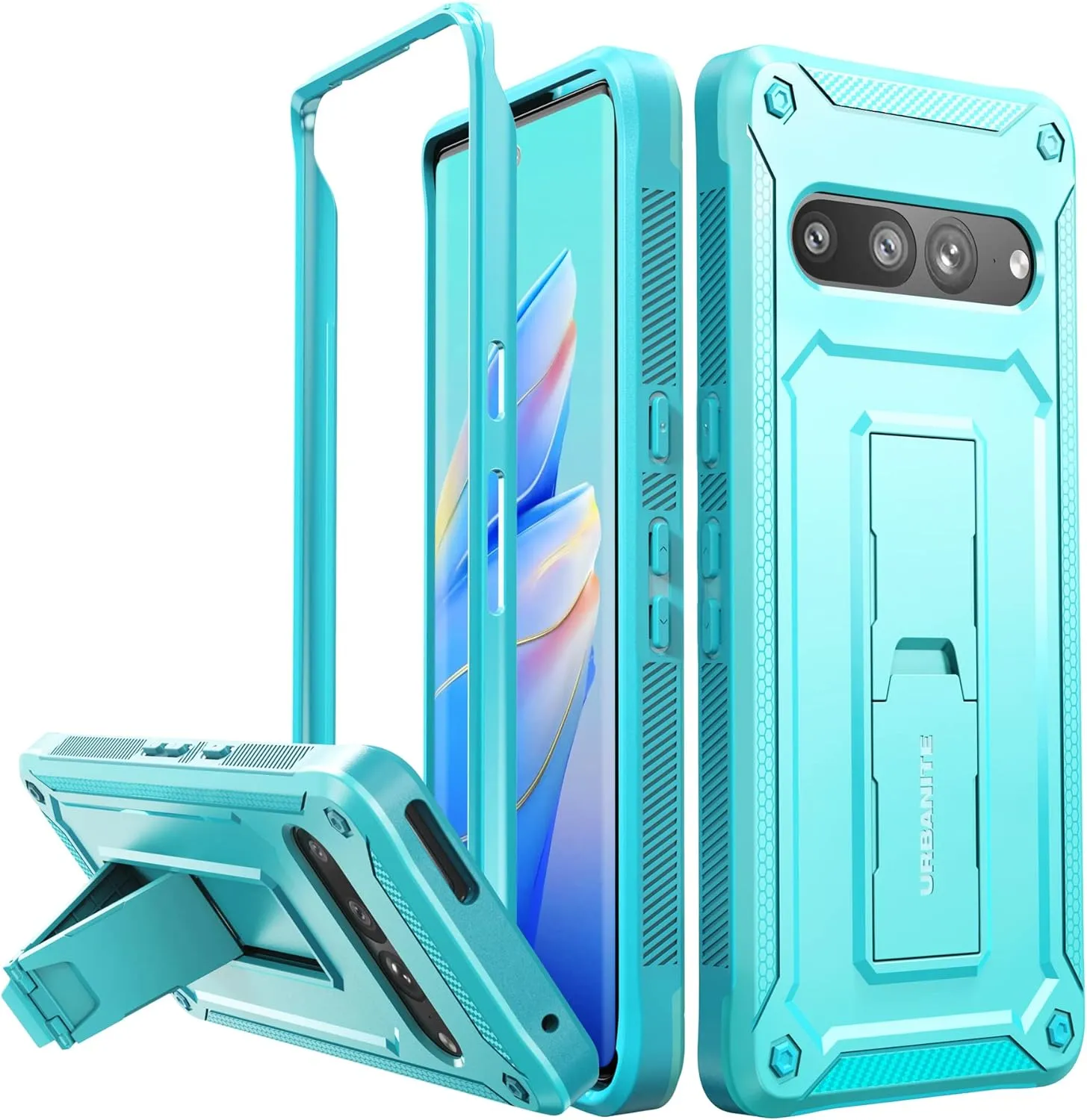 Google Pixel 6 Pro Case Kickstand Military Grade Shockproof Protective Cover Case