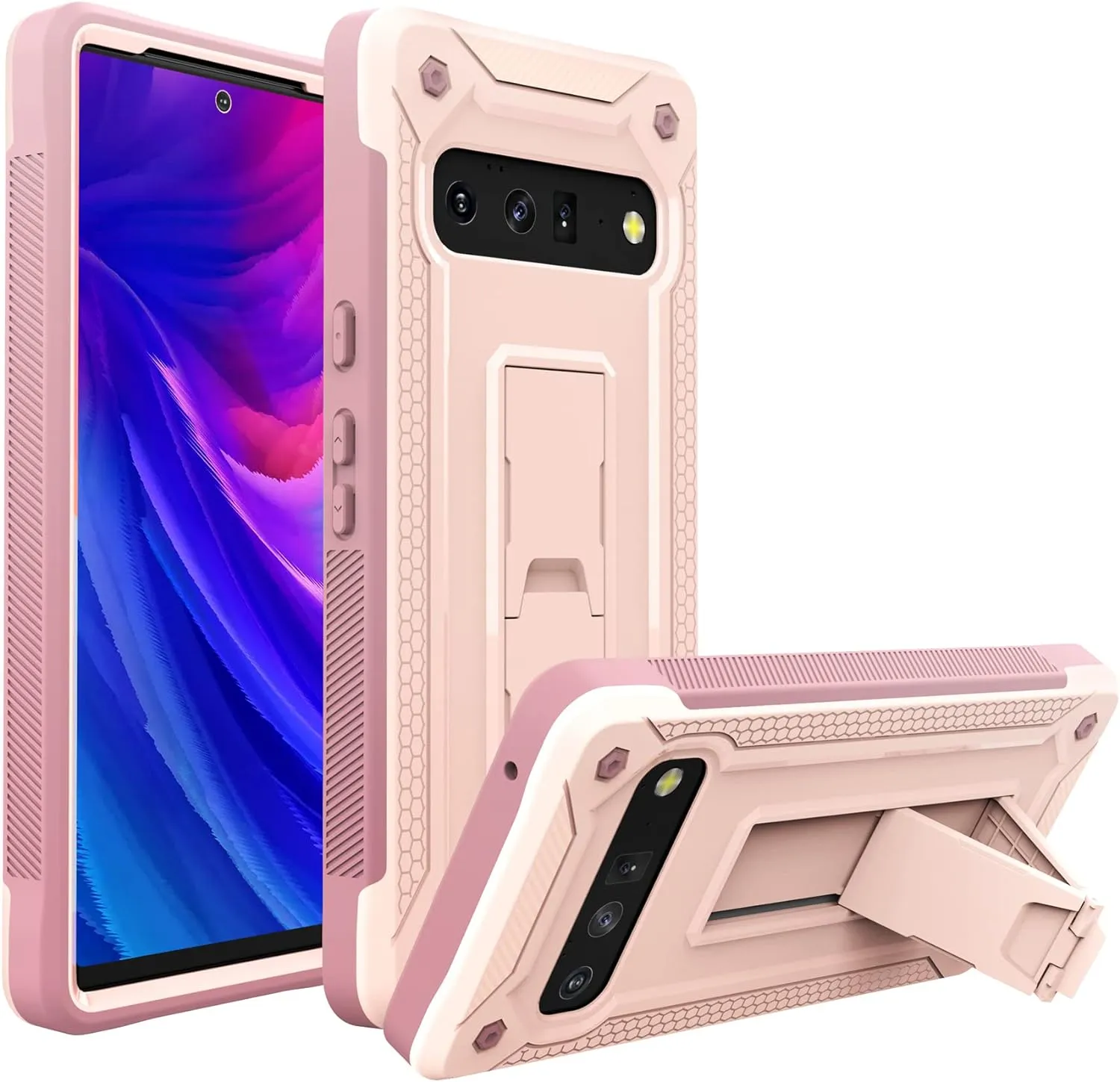 Google Pixel 6 Pro Case Kickstand Military Grade Shockproof Protective Cover Case