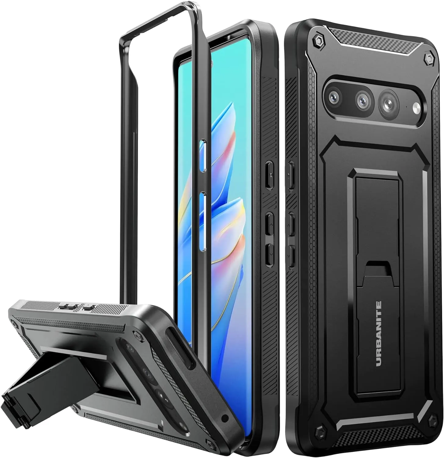 Google Pixel 6 Pro Case Kickstand Military Grade Shockproof Protective Cover Case
