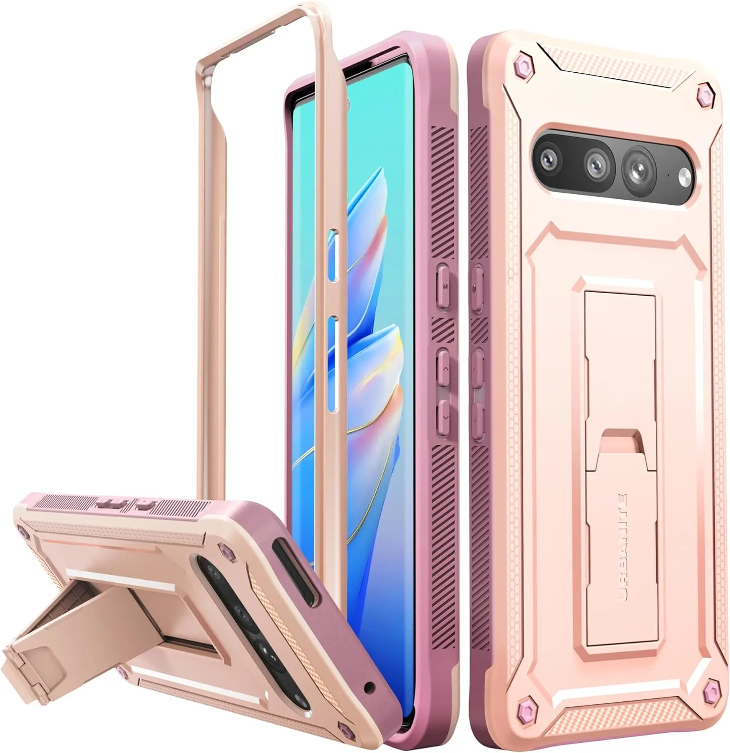 Google Pixel 6 Pro Case Kickstand Military Grade Shockproof Protective Cover Case