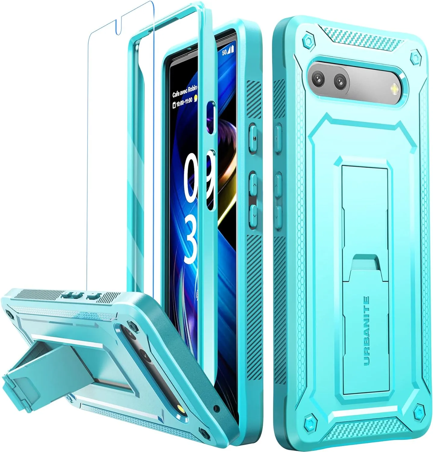 Google Pixel 6 Pro Case Kickstand Military Grade Shockproof Protective Cover Case