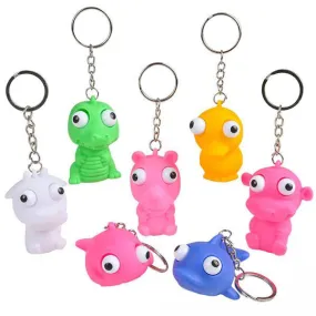 Googly-Eyed Animal Keychain (12/unit), #12414 (E-12)