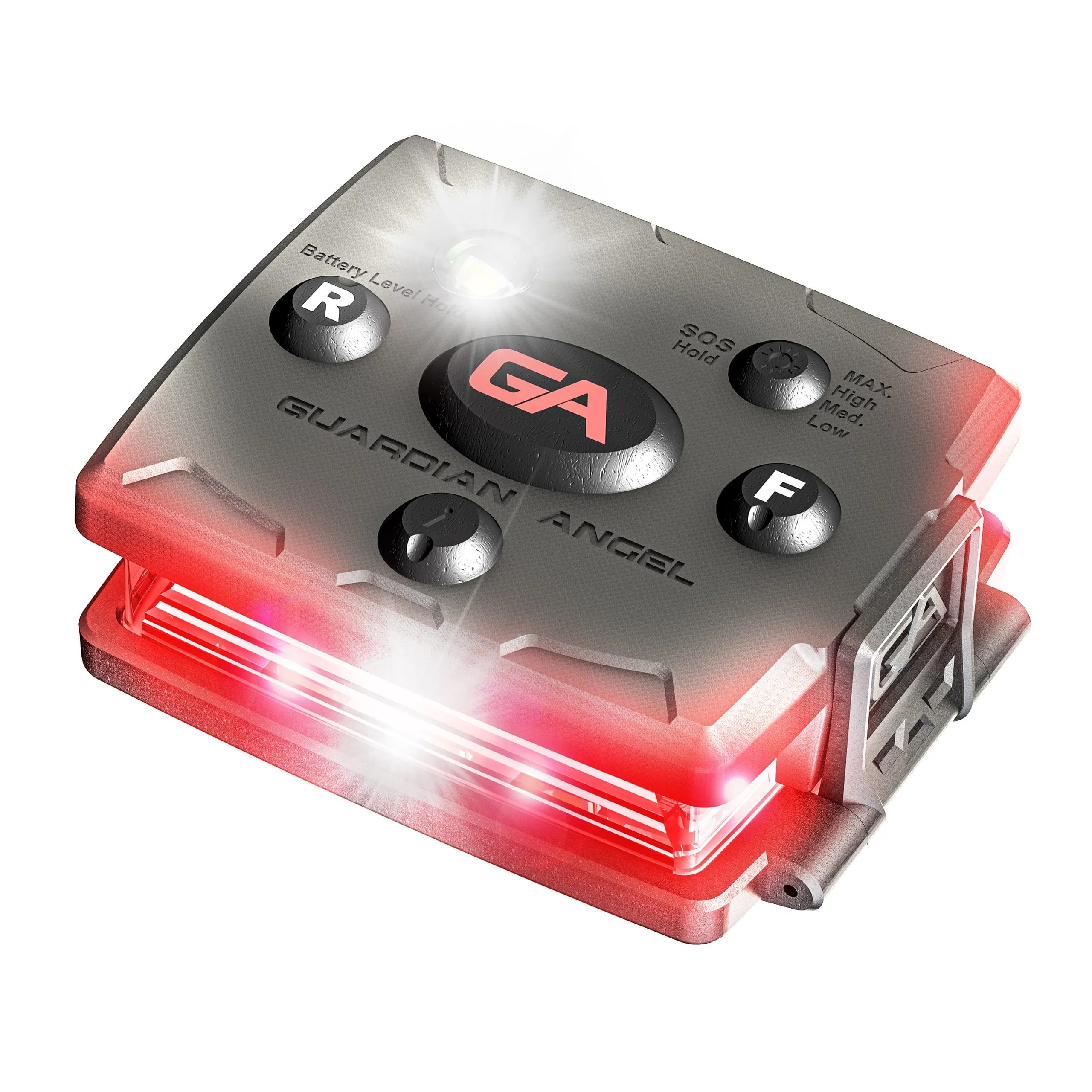 Guardian Angel Micro Series Wearable Safety Light (Red/ Red)