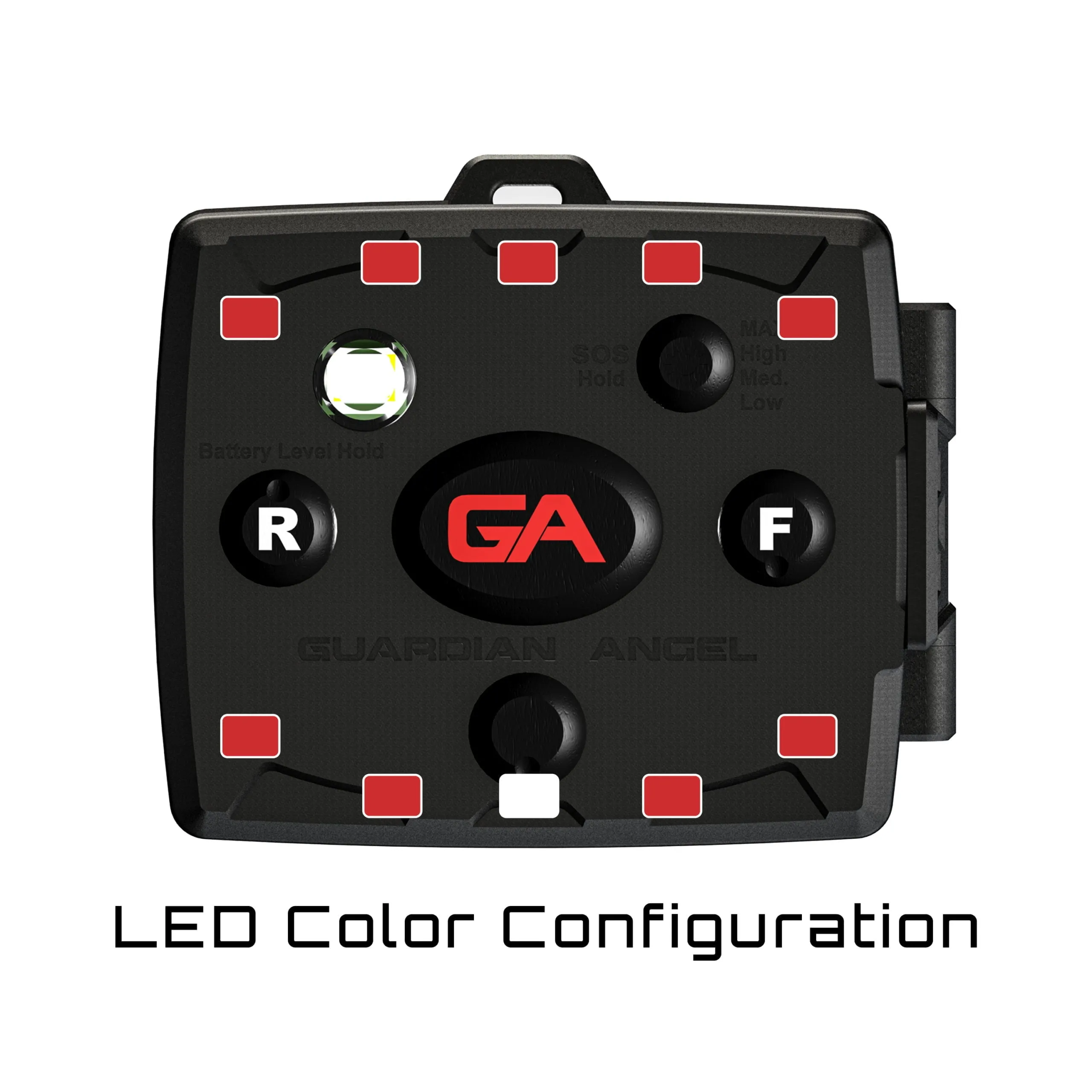 Guardian Angel Micro Series Wearable Safety Light (Red/ Red)