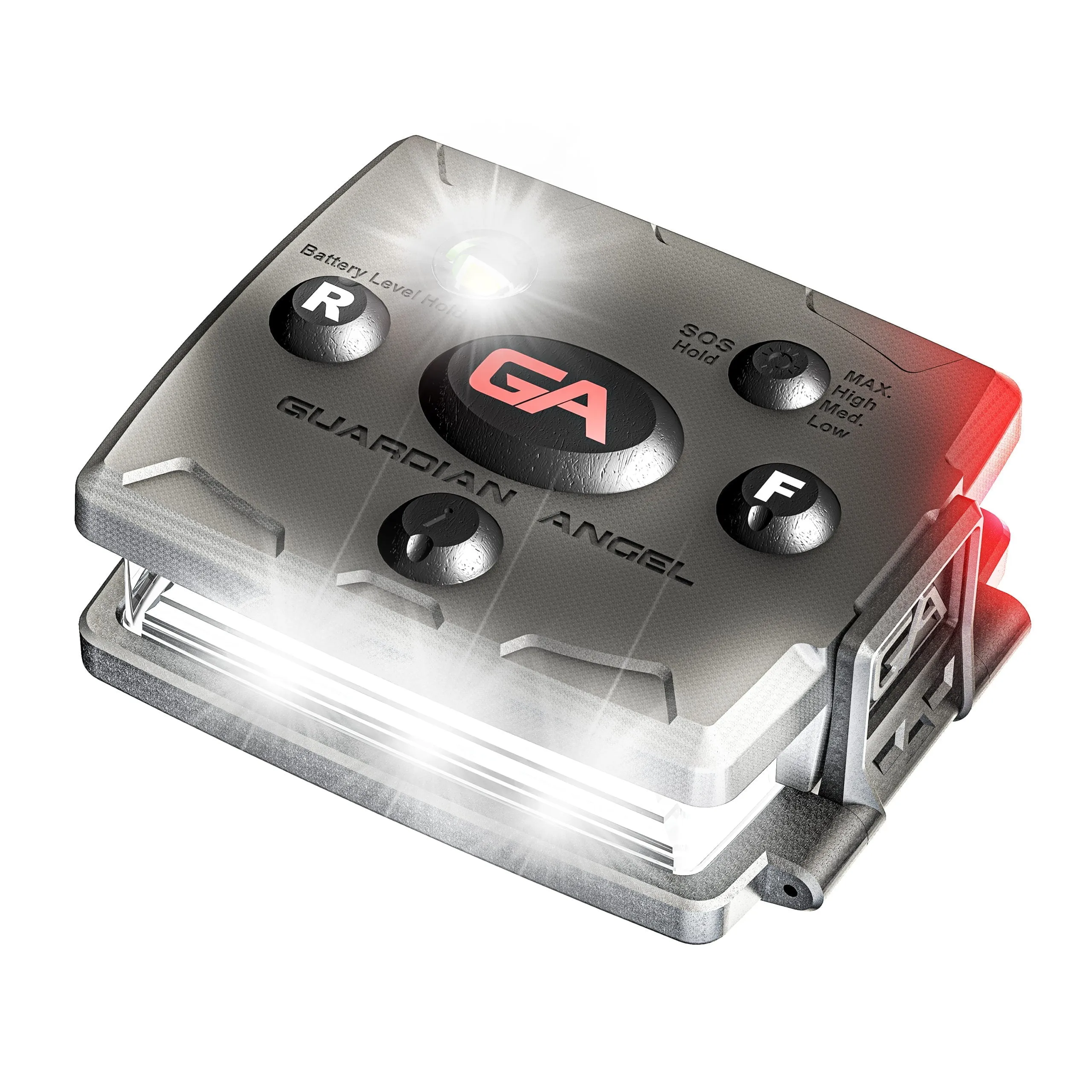 Guardian Angel Micro Series Wearable Safety Light (White/ Red)