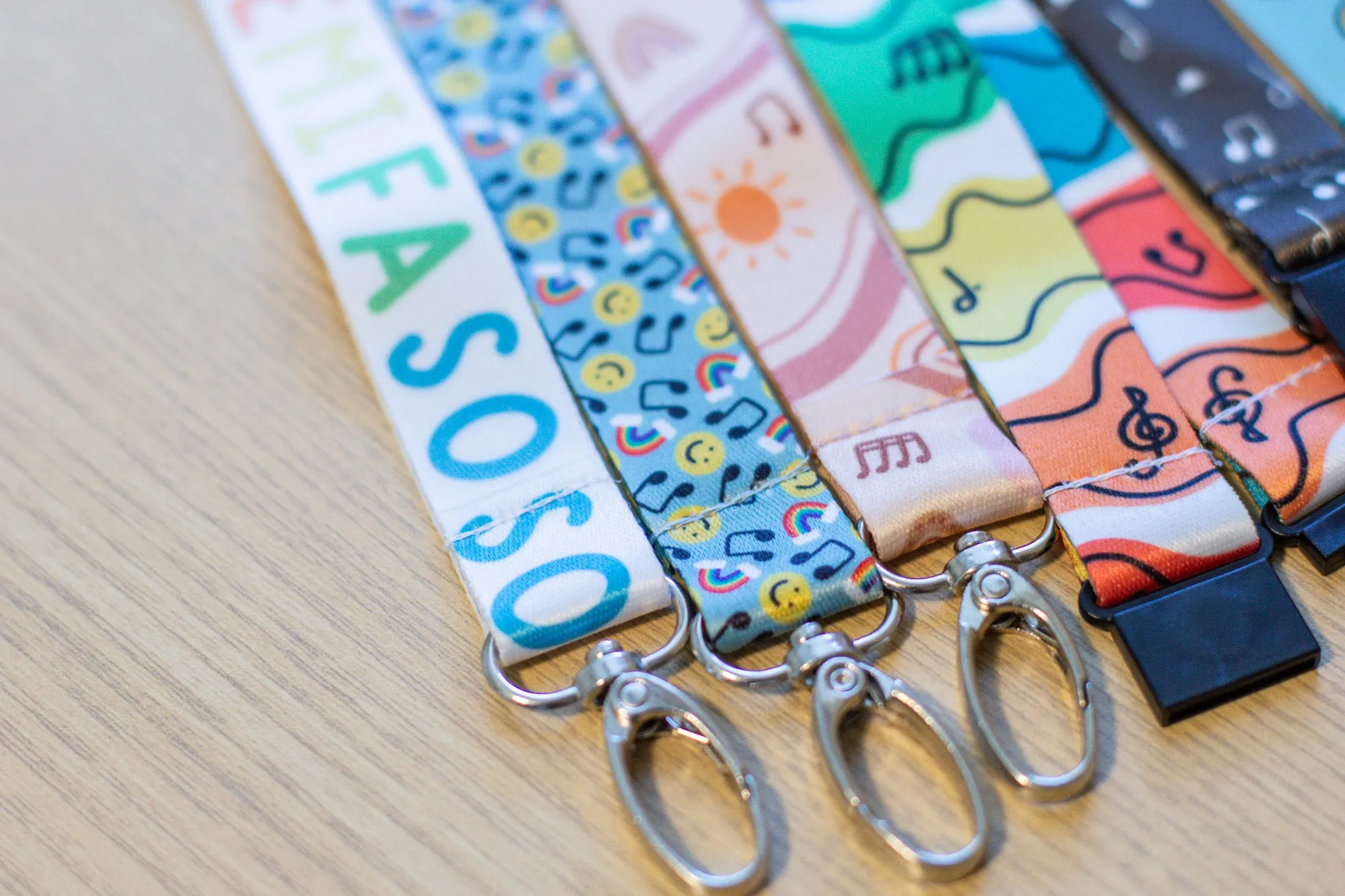 Happy Rainbow Lanyard