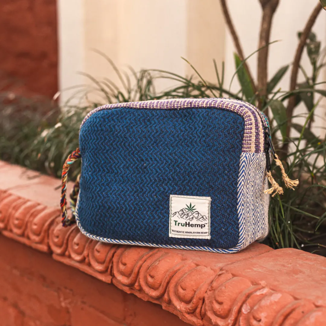 Hemp Travel Pouches - Blue