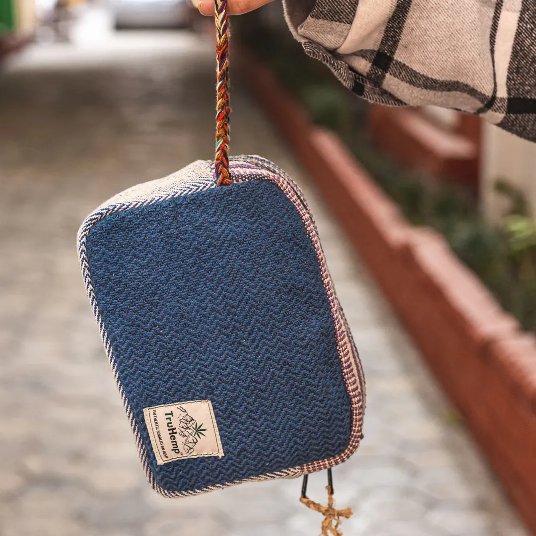 Hemp Travel Pouches - Blue
