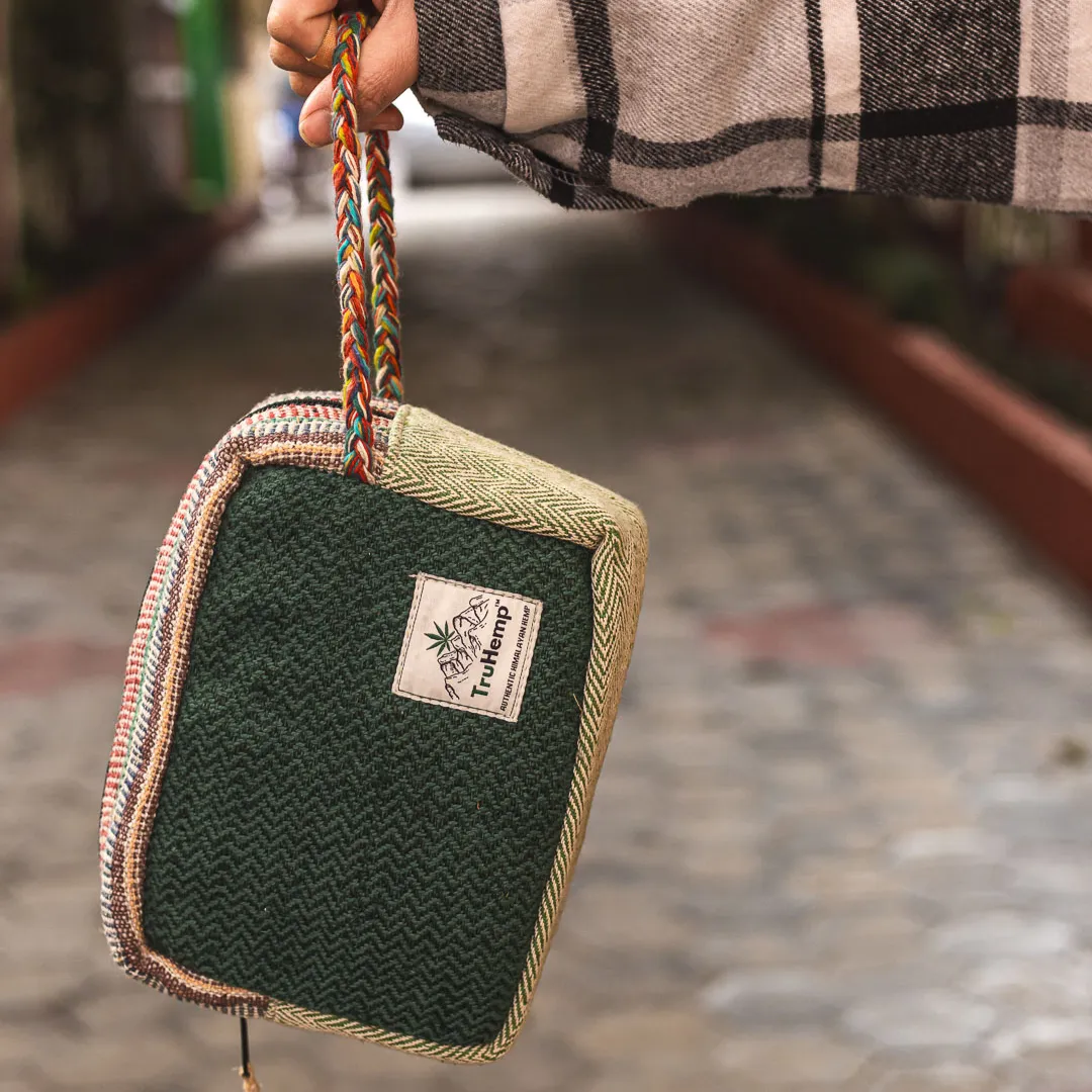 Hemp Travel Pouches - Green