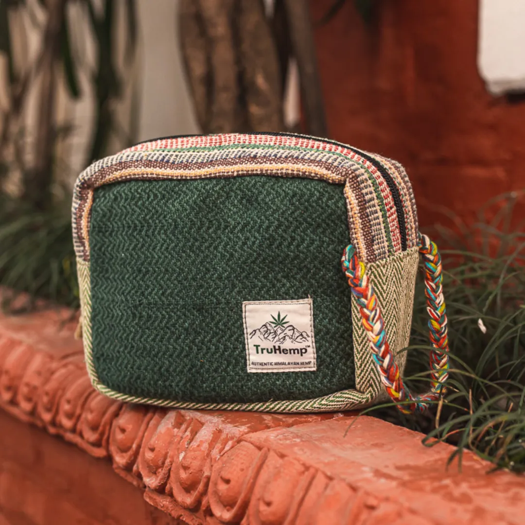 Hemp Travel Pouches - Green
