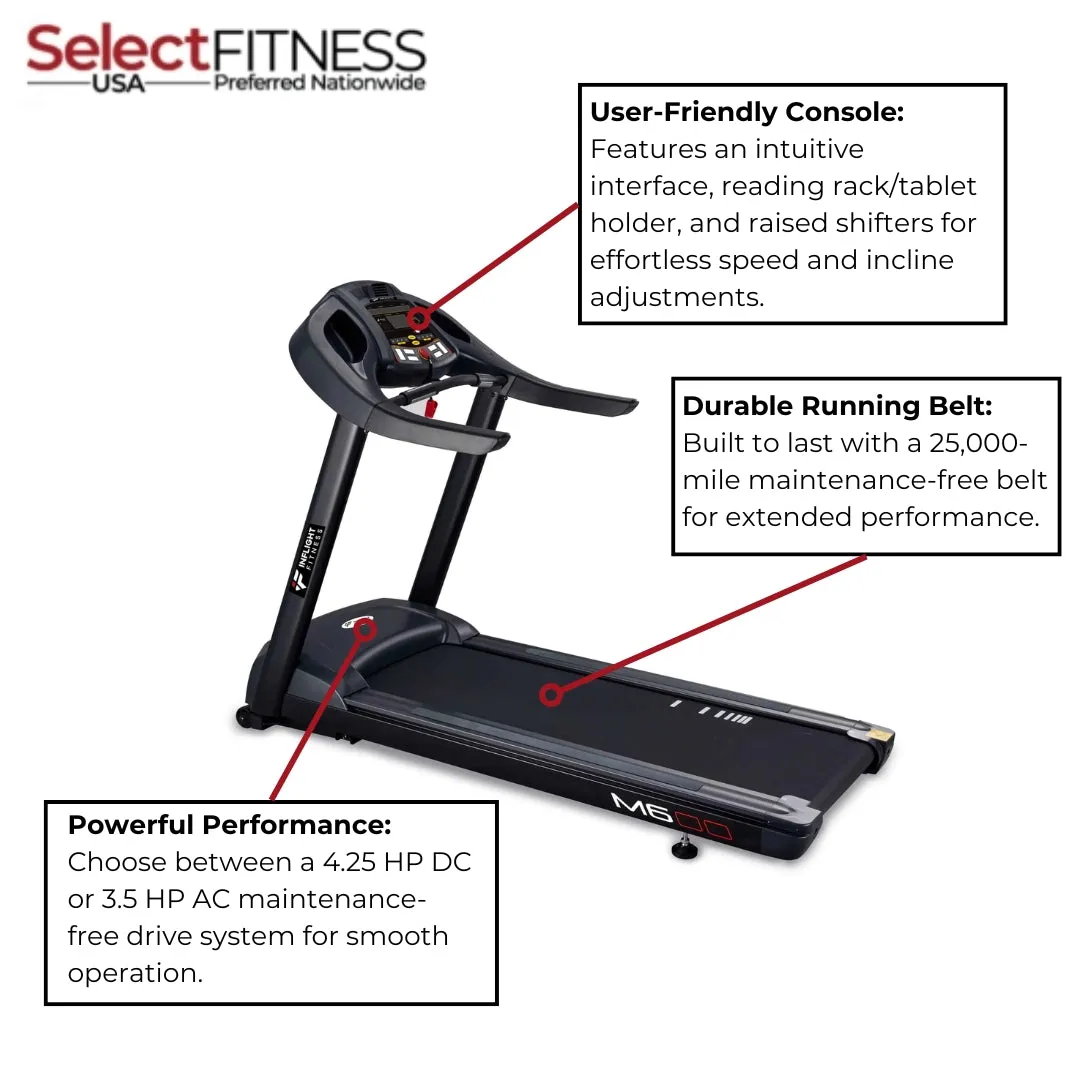 Inflight Fitness M6 (AC/DC) Commercial Treadmill