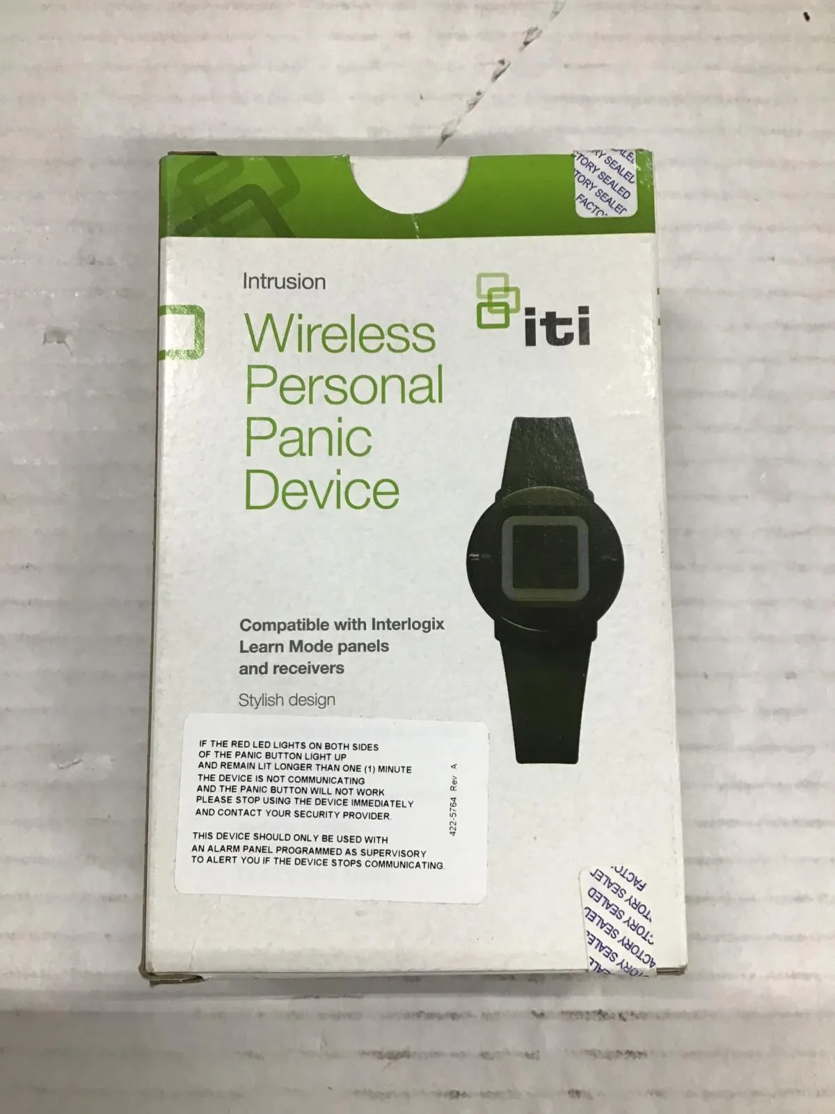 Interlogix Wireless Personal Panic Device WHITE TX-4200-01-1