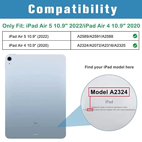 iPad Air 4th Gen/ iPad Air 5th Gen 10.9" Slim Stand Case with Protective Bag | ProCase