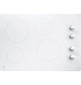 JP3030TWWW GE® 30" Built-In Knob Control Electric Cooktop