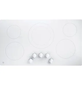 JP3036TLWW GE® 36" Built-In Knob Control Electric Cooktop