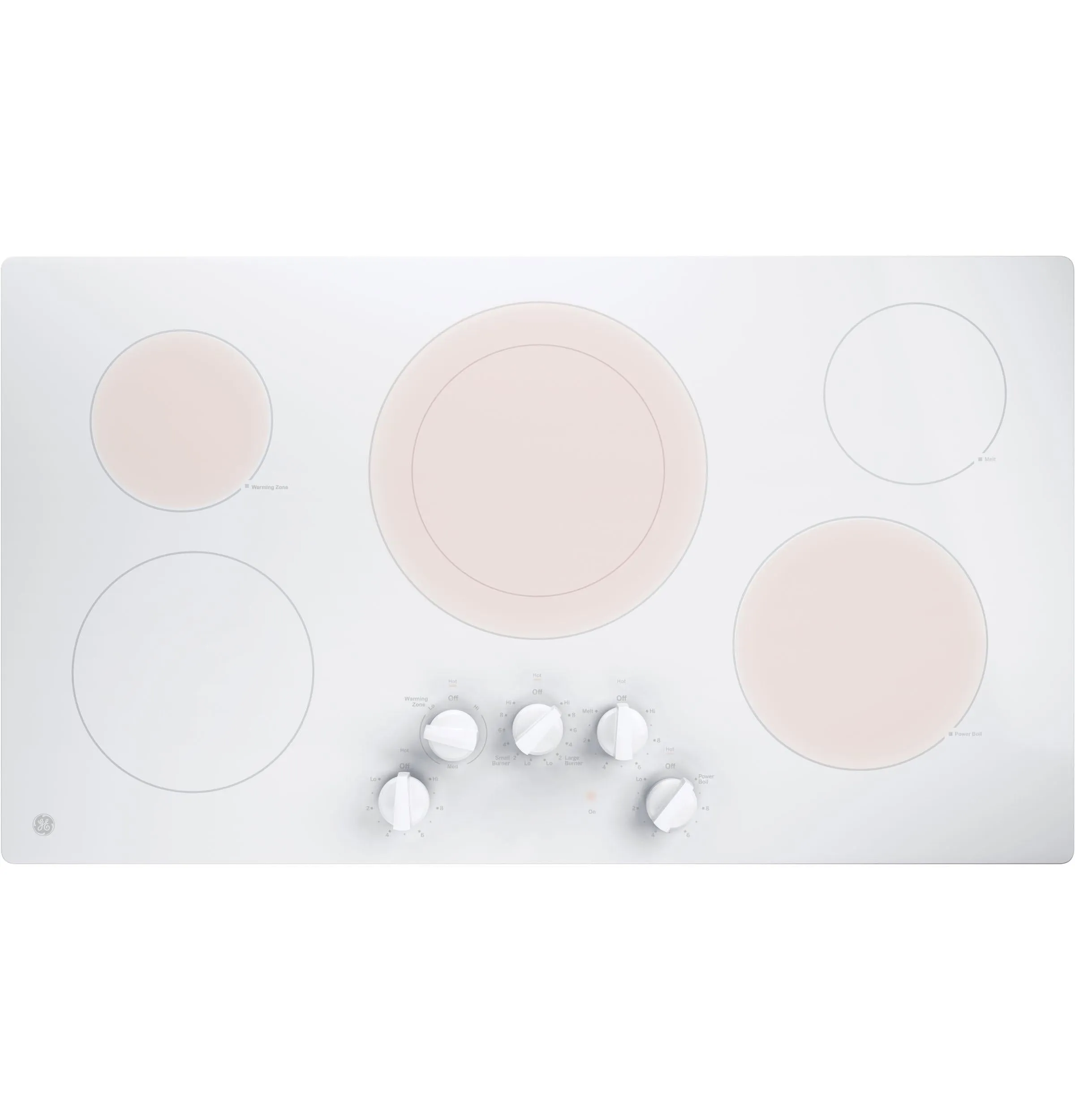 JP3036TLWW GE® 36" Built-In Knob Control Electric Cooktop