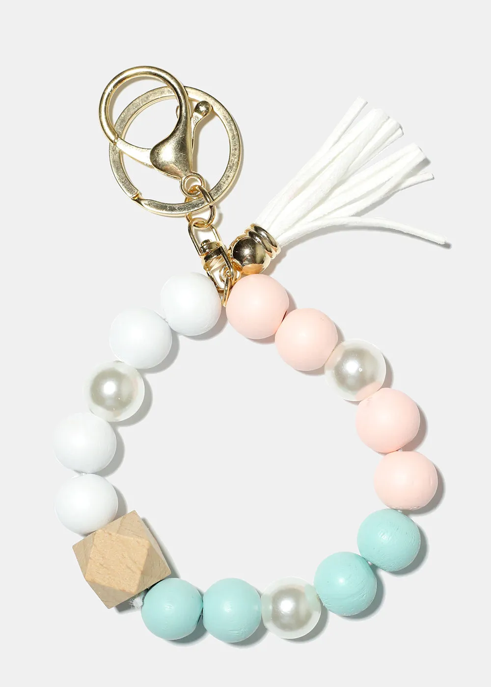 Keyring Bracelet with Pearls