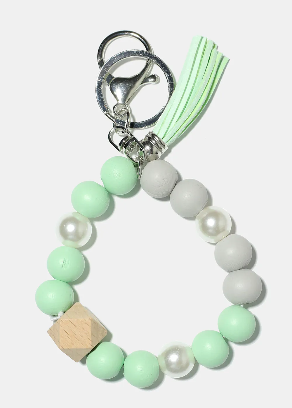 Keyring Bracelet with Pearls