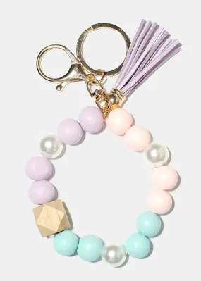 Keyring Bracelet with Pearls
